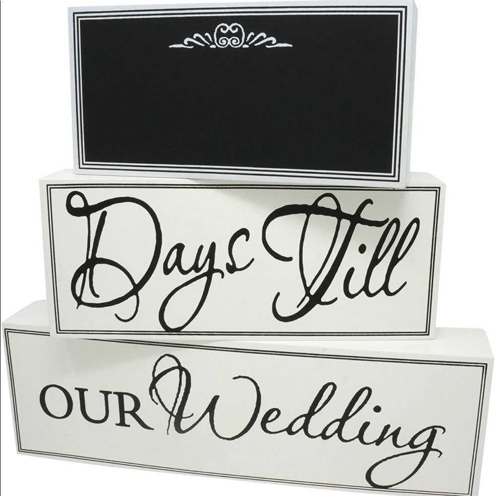 Wedding Countdown Chalkboard Sign